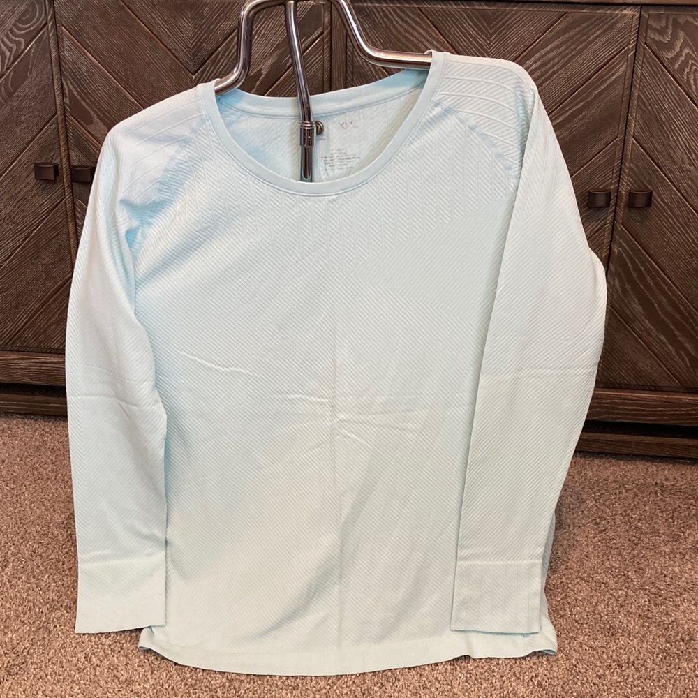 Xersion Light Blue Long Sleeve Performance Tee